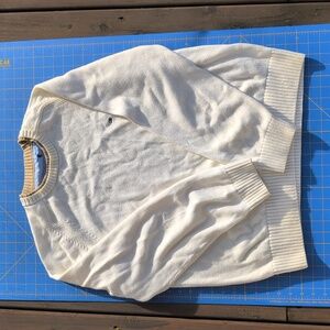 Mens Cream Sweater Tommy Hilfiger Size Large